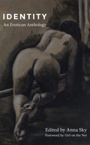 image of the front cover of identity - charcoal drawing of naked woman