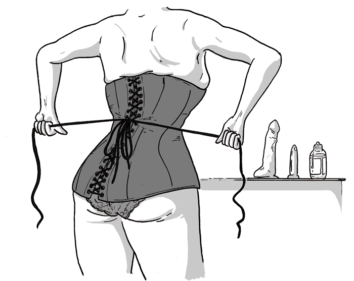 Self bondage using tight corsets: the lazy, horny girl's method.