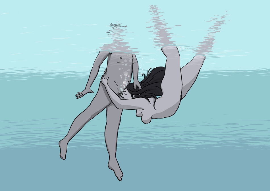 gay men sucking dick underwater