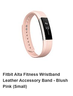image of blush pink fitbit size small