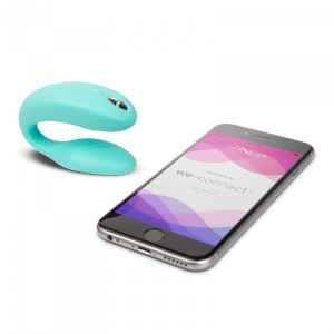 we-vibe sync next to an iphone with the app loaded