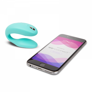 we-vibe sync next to an iphone with the app loaded