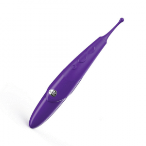 Purple clit stimulator that looks a bit like an electric toothbrush