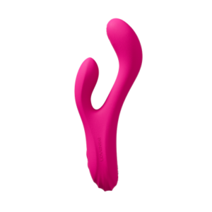 Pink curved rabbit vibrator